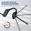 Open-Ear Headsets with Noise Canceling Boom Microphone Lightweight Bluetooth Wireless Headphones for Trucker Office Call Center.