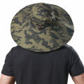 100% Cotton Camouflage Bucket Hat 16CM Large Wide Brim Sun Hat Camping Hiking Mesh Breathable Anti UV Fishing Hats for Men Women. 