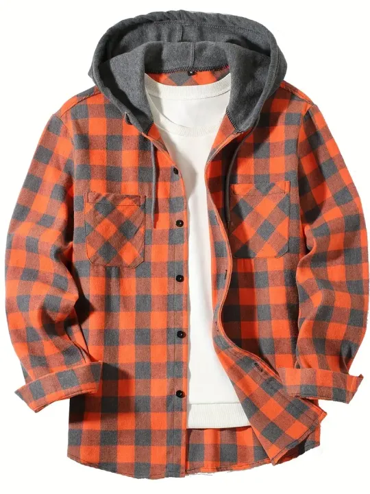 Men's%20Business%20Spring%20And%20Autumn%20Plaid%20Casual%20Button%20Down%20Hooded%20Long%20Sleeved%20Shirt%20Hoodie%20Flannel%20Jacket%20Tops%20-%20Image%203