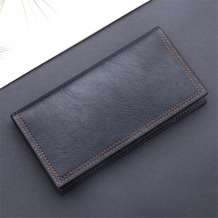 Pu%20leather%20Leather%20wallets%20Stylish%20Thin%203%20color%20holder%20Long%20Money%20purses%20for%20use%20Business%20professionals%20Gift%20for%20men%20Travel%20-%20Image%202