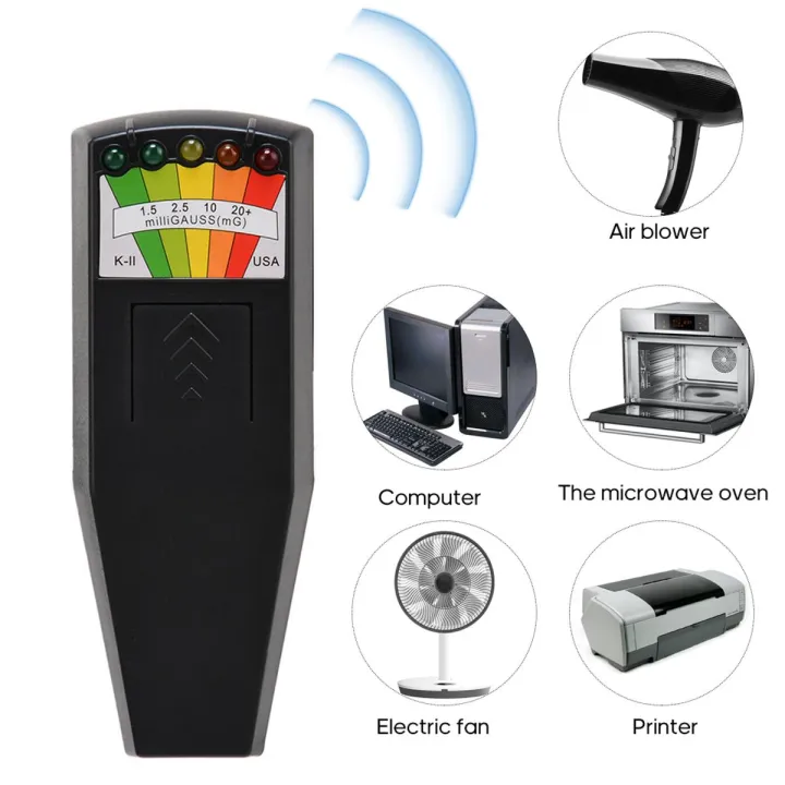 5 Led EMF Meter Magnetizing Field Detector Ghost Detecting Paranormal Equipment Tool Counter