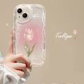 Casing For VIVO Y11 Y17S Y02S V27E V29E V25E V25 V27 V23 V15 V20 V21E V23E 4G Y73 Y15S Y15A Y17 S1 Pro Cellphone Case Soft Silicone Flower Wavy Texture Pink Peach Cherry Cartoon INS Luxury Camera Protective Bumber Cute TPU Back Cover. 