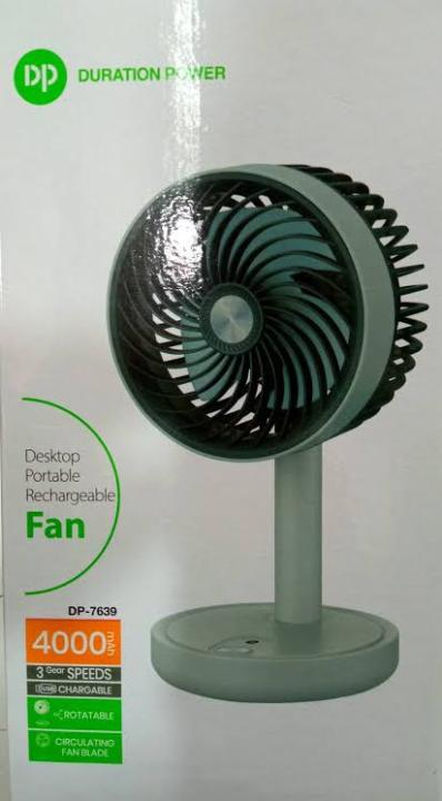 DURATION%20POWER%20DP-7639%20Rechargeable%202400mAh%20Battery%20Three%20Speed%20Modes%20Up-Down%20Adjustable%20Desk%20Fan%20-%20Image%204