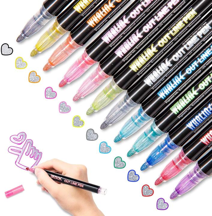 Double%20Line%20Outline%20Pens%2012%20Colors%20Outline%20Metallic%20Markers%20-%20Image%203
