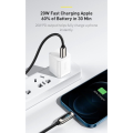 Baseus PD 20W LED display Type C to Lightning Data USB Fast Charging for Iphone 13 12 11 Pro Max - Cable Protector.
