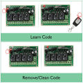 DC 12V 4 Channel 4CH Wireless RF Remote Control Switch 2 Transmitter 443.92MHz with Receiver DIY Tool. 