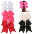 New Large Bows Hair Rope For Girls Solid Polyester Hair Ties Elastic Rubber Children Boutique Bands Kids Hair Accessories Gift.