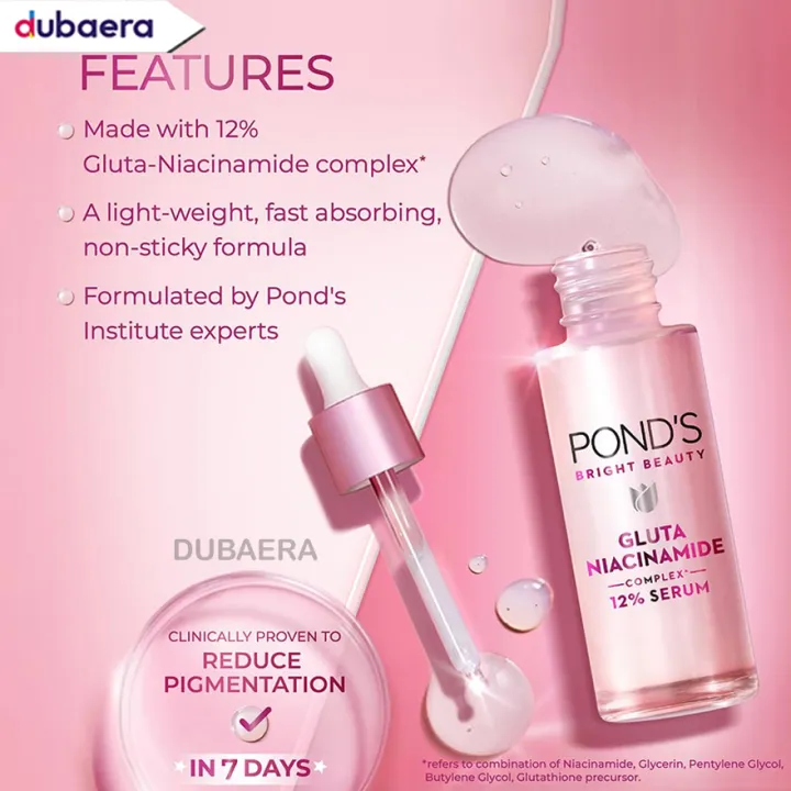 POND'S%20Bright%20Beauty%20Gluta-Niacinamide%20Complex%2012%25%20Serum%20-%2028%20ml%20-%20Image%203