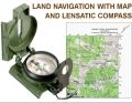 Lansagtic Compass Navigation Compass Multifunctional Metal Measure Distance Calculator for Hiking Camping Backing.