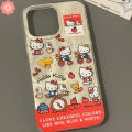 Trend Brand Cartoon Cute Hello Kitty Feather Yarn Case Compatible for IPhone 15 13 14 11 12 Pro Max 7Plus 15 14 7 8 Plus XR X XS Max SE 2020 Luxury 3D DIY Bow Knot Soft Case.