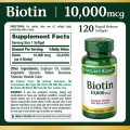 Nature's Bounty Biotin 10000mcg - 120 Softgels.