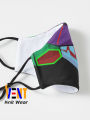 Evangelion Unit-01 Face Six Layers Protective FaceMask For Men And Women  Six Layer Stylish Face Mask For Men And Women. 
