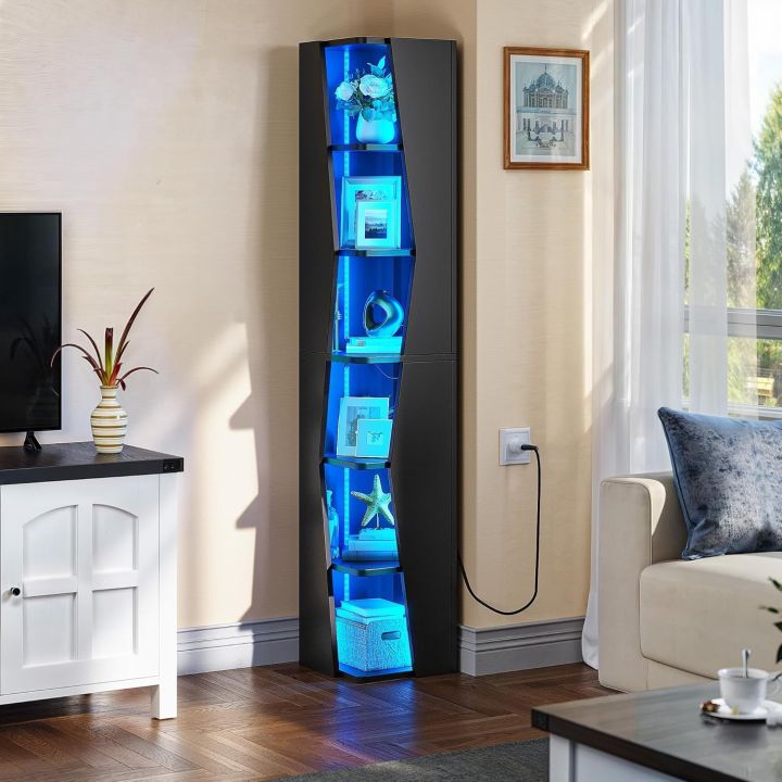 Furnisha%20Craft%206%20Tier%20Corner%20Shelf%20with%20LED%20Light%20Modern%20Display%20Shelves%20Free%20Standing%20Shelving%20Unit%20with%20Storage%20for%20Bedroom,%20Living%20Room,%20Home%20Office,%2072/12%20-%20Image%207