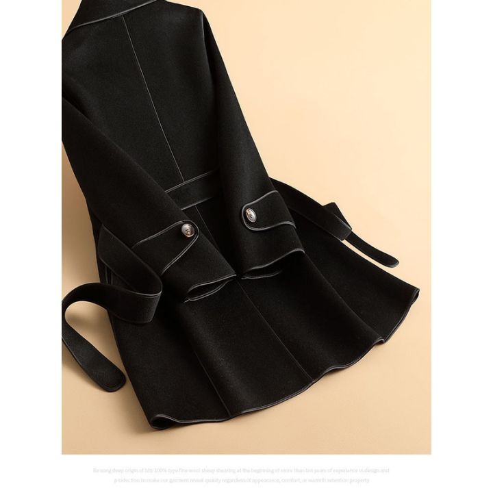 %E3%80%902288%E3%80%91Double-Sided%20Velvet%20Coat%20Overcoat%20Mid-Length%20Coat%20Women's%20Solid%20Color%20Small%20Loose%20Double-Faced%20Woolen%20Goods%20Spring%20and%20Autumn%20Fashion%20-%20Image%202