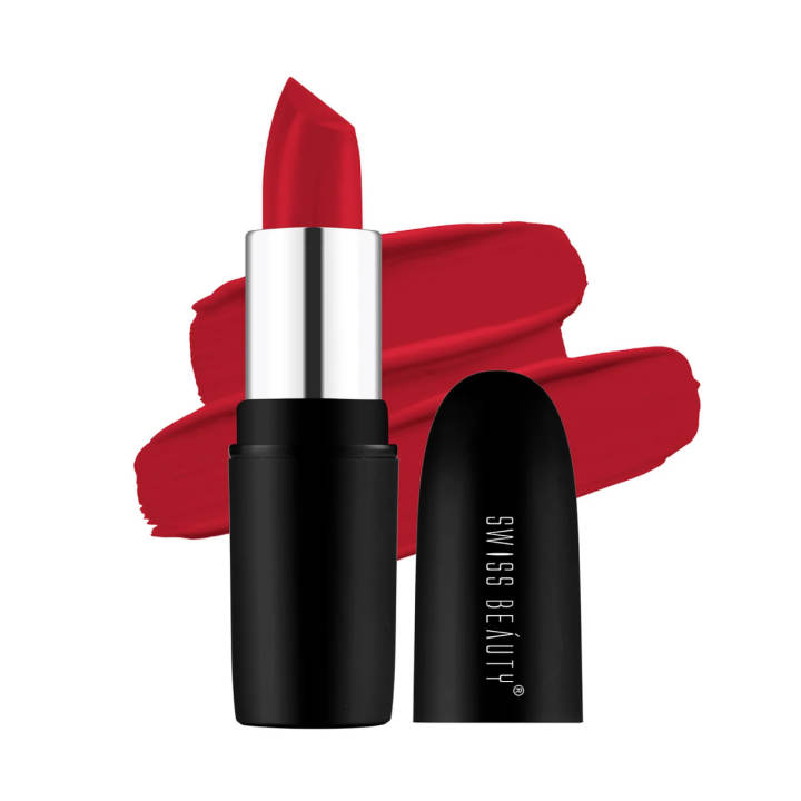 Swiss Beauty Pure Matte Lipstick - Russian Red 201