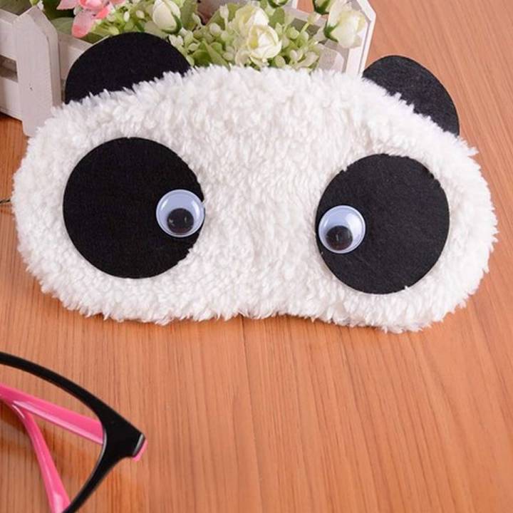Cute Face White Panda Travel Eye Mask