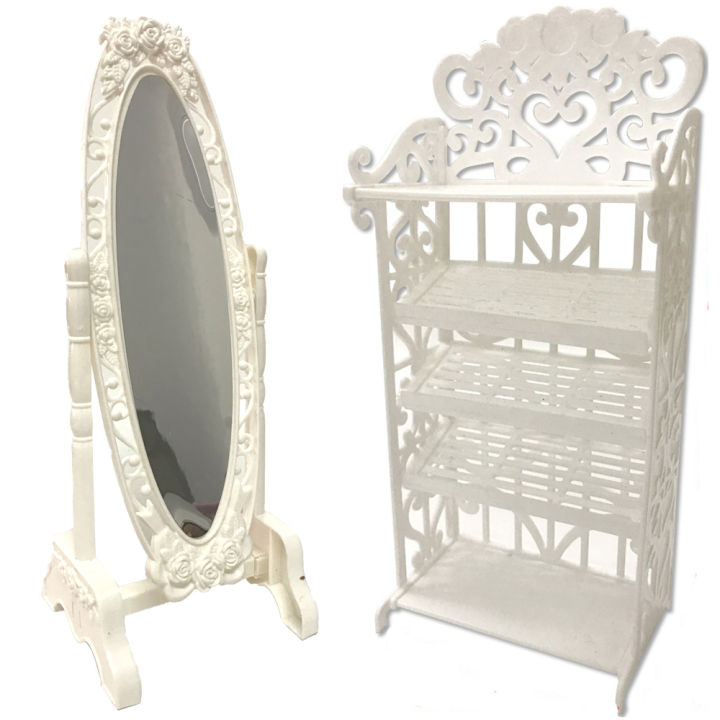 CUANFEN%20NK%20Mix%20Doll%20Toys%20Mini%20Mirror%20Bed%20Table%20Kitchen%20Fridge%20For%20Barbie%20Accessories%20Doll%20For%20Kelly%20Tableware%20Play%20House%20Furniture%20JJ%20-%20Image%204