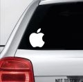 Apple Logo Sticker in Circle Shape Mobile, Laptop, Desktop, iPad Size 5 x 5cm (Pack of 11) by Shivoid (Golden) (White). 