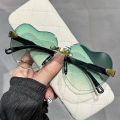 Fashion Heart-Shaped Sunglasses Designer UV Protection Rimless Rimless Sun Glasses Gradient Lens UV400 Love Heart Shades for. 