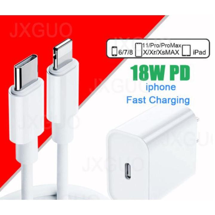 Apple iphone 18W USB-C Power Adapter with cable for 11 pro max/11 pro /11  xs max/xs/x/xr/7/8 plus/SE2020/6/6s plus