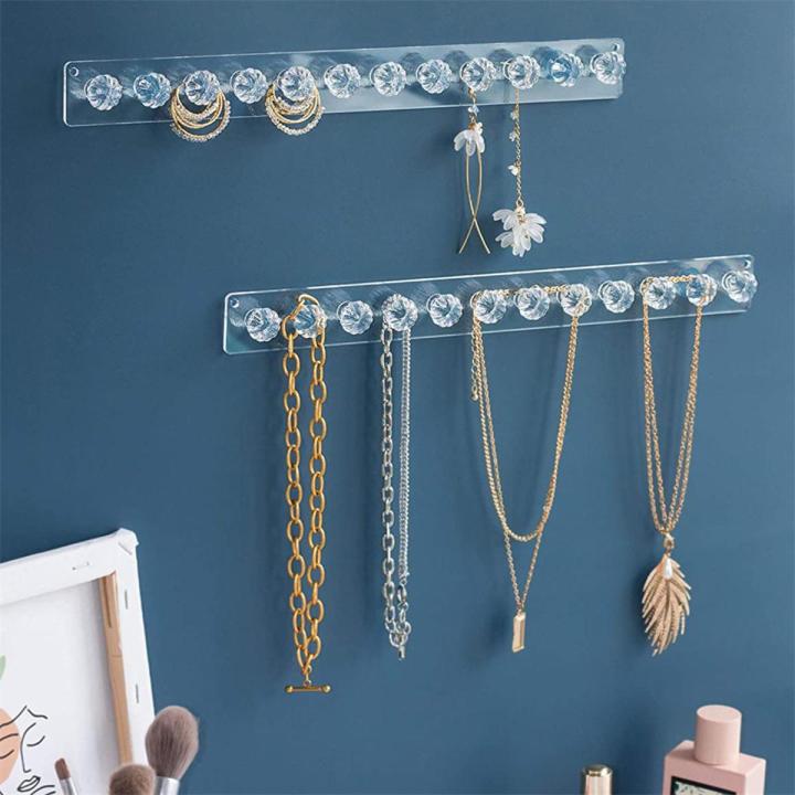 Transparent Acrylic Jewerly Storage Rack Earring Necklace Hanger