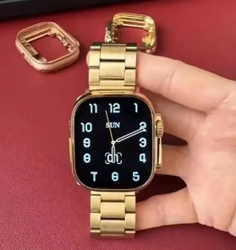 Watch%208%20Ultra%20Gold%20Edition%20Smartwatch%20with%20Sports%20Mode%2049MM%20Gold%20and%20Orange/Black%20Belt%20Smartwatch%20With%20**ple%20Logo%20-%20Image%203