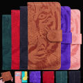Tiger Leather Phone Case For Samsung Galaxy Note 10 20 S8 S9 S10 E S20 FE S21 Ultra Plus Lite Wallet Flip Back Cover Skin feel. 