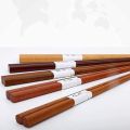 5 Pairs Wood Chopsticks, Reusable Chinese Korean Japanese Chop Sticks Dishwasher Safe, Non-Slip. 