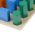 Wooden Geometric Blocks Montessori Educational Toys Baby Kids Shape Matching.