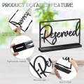 6x Reserved Table Signs Decoration Standing Reservation for.