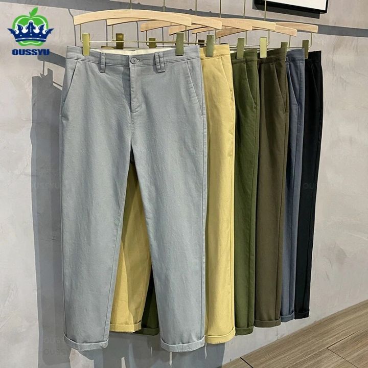 2023 New Casual Pants Men Autumn Winter Business Fashion Comfortable Stretch Cotton Straigh Jeans Trousers Male Classic 6 Color