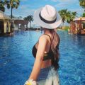 【happy one】summer hat women men panama hat.