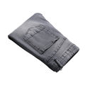 Men Casual Jeans, Solid Color Long Trousers with Broken Holes, S/ M/ L/ XL/ XXL/ XXXL.
