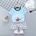 Children's short sleeve suit cotton girl new summer dress boy t-shirt shorts baby korean half sleeve children's clothes wholesale. 