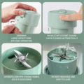 500ML Wireless Juicer Cup Portable Juice Blender Mini Ice Crusher Home Outdoor Office Fruit Milkshake Vegetable Juice Maker. 