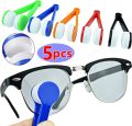 5pcs Portable Mini Multifunctional Glasses Cleaning Rub Eyeglass Sunglasses Spectacles Microfiber Cleaner Brushes Wiping Tools. 