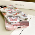 Jizetin for Realme 8 5G Back Cover Cute White Rabbit Luxury Slim Hard Crashproof Mobile Phone Case For Boys Girls.