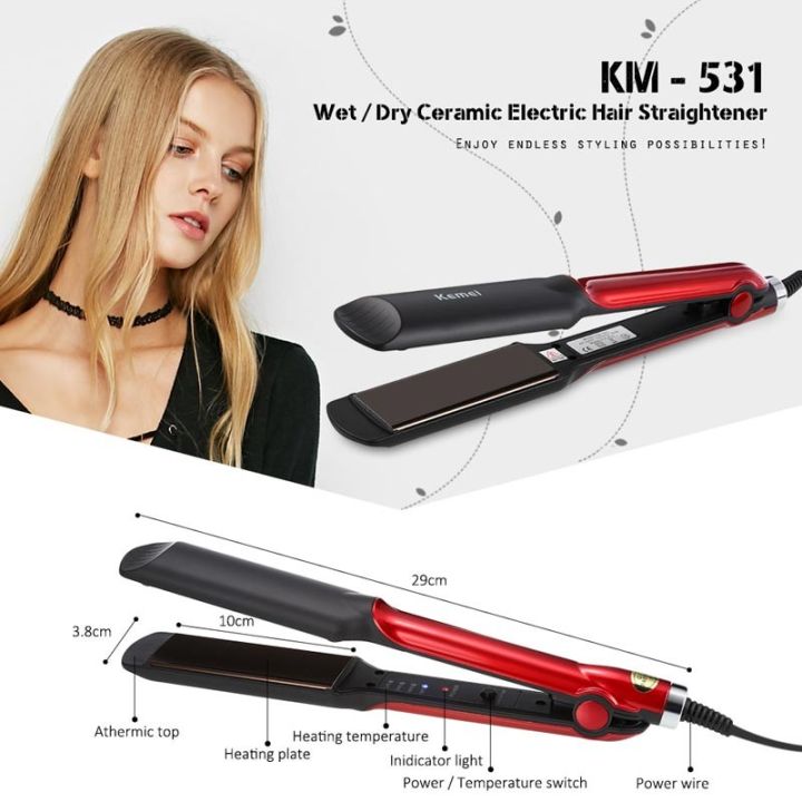 Kemei%20KM%20531%20Professional%20Hair%20Straightener%20Wet%20Dry%20Ceramic%20Coating%20Electric%20Hair%20Straightener%20Fast%20Heating%20Styling%20Tool%20Black%20Red%20-%20Hair%20Straightener%20-%20Hair%20Straightener%20-%20Image%207
