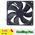 DC 12V Cooling Fan Ventilator Fan Low Noise Axial Fans 4 inch Use For CPU Casing Exhaust Fan Circulation Fan of W1209 XH-M452 Egg Incubator Systems etc. 