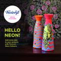 Fevicryl Neon Acrylic Colour Kit, Neon Paints 4 Shades, 15ml.