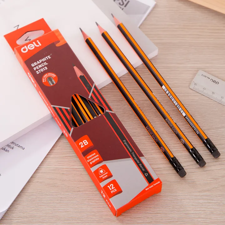 DELI%20Graphite%20Pencils%20for%20School%201%20Box(12PCS)%20HB/2B%20Office%20Pencil%20Drawing%20Pencil%20Set%20Pencils%20for%20Kids%20E37013%20E37014%20-%20Image%202