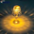 Cordless Table Lamp Sparkling Crystal Led Desk Lamp Energy-saving Portable Bedside Light with 3 Colors for Parties Decor Battery Powered less Than Night Light.