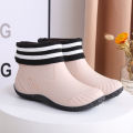 Short Fashion Non-Slip Rain Boots Rain Boots Women's Boots Kitchen Rain Boots Women's Waterproof Shoes Warm Cotton Winter Water Shoes. 