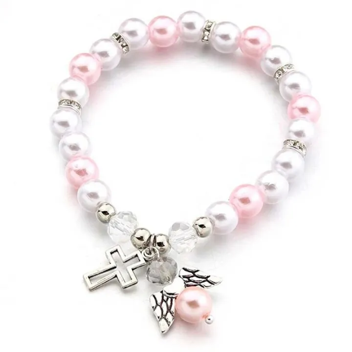 Religious%20Pearl%20Bracelet%20Angel%20Wing%20Cross%20Beaded%20Bracelet%20Baby%20Shower%20Girl%20Boy%20Baptism%20Gift%20-%20Image%207