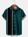 Hawaiian Men's Colourful Striped Social Camisa Short Sleeve Shirts For Men Casual Top Oversized Tee Clothing Fashion Y2k Hot.