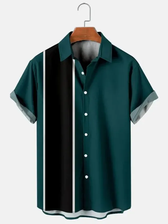 Hawaiian%20Men's%20Colourful%20Striped%20Social%20Camisa%20Short%20Sleeve%20Shirts%20For%20Men%20Casual%20Top%20Oversized%20Tee%20Clothing%20Fashion%20Y2k%20Hot%20-%20Image%207