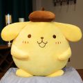 40-50cm Sanrio Pompompurin Stuffed Plush Toys Big Size Lovely Pillow Gift Kids Super Soft Pom Pom Purin Plushie Doll Room Decor. 
