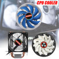Popular 【50,000 Hours】DC 12V CPU Mute Cooler RGB Cool Light Effect. 