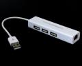 USB to RJ45 Ethernet Network Adapter Card With 3 Ports USB Ports Hub. 