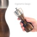 Premium Beech Pepper Mill - Salt and Pepper Grinder - Precision Carbon Steel Rotor Use for peppercorn, sea salt, black pepper-8 inch for pepper. 